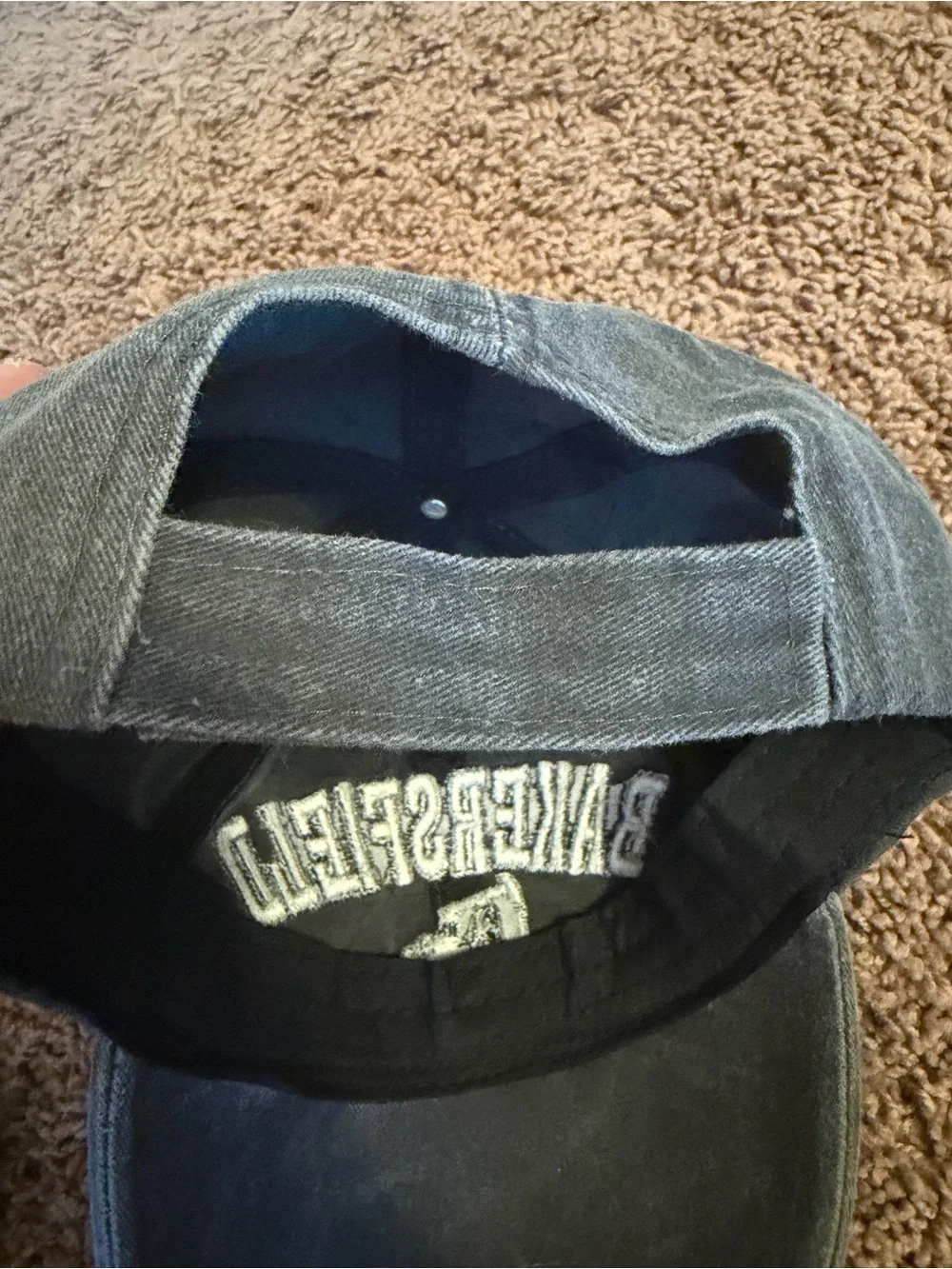 Bakersfield California Embroidered Baseball Cap - Black